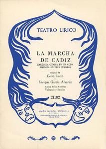 Valverde La Marcha Da Cadiz (libreto)