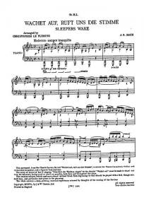 J.S. Bach: Sleepers Wake for Piano