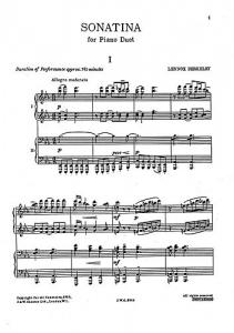 Lennox Berkeley: Sonatina In E Flat Major Op.39 For 4 Hands