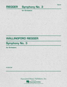 Wallingford Riegger: Symphony No.3 Op.42 (Study Score)