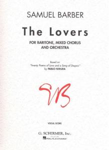 Samuel Barber: The Lovers Op.43 (Vocal Score)