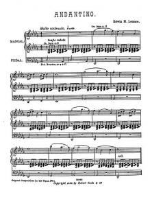 Edwin Lemare: Andantino In Db For Organ
