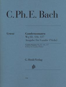 C.P.E. Bach: Gamba Sonatas Wq 88, 136, 137, Edition for Gamba (Viola)