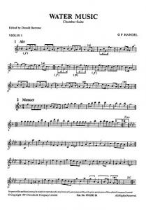Handel: Water Music Chamber Suite Score