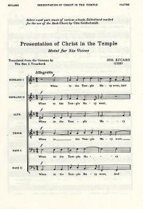 John Eccard: Presentation Of Christ In The Temple (SSATBB)