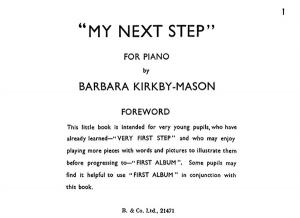 Kirkby-mason My Next Step Easy Pf