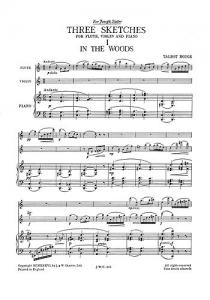 Hodge, T Three Sketches Flute, Violin And Piano Score And Parts