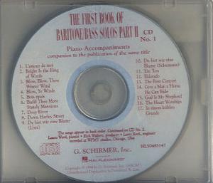The First Book Of Baritone/Bass Solos Part 2 (2CD)