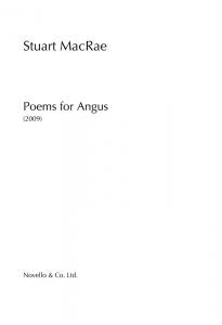 Stuart MacRae: Poems for Angus (Parts)