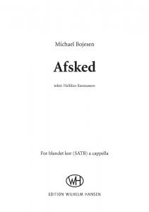 Michael Bojesen: Afsked (SATB)