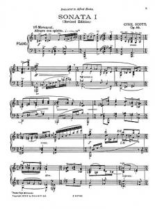 Scott: Sonata No. 1 Op.66 for Piano