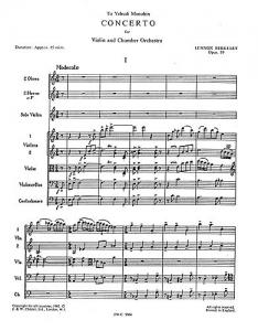 Lennox Berkeley: Concerto For Violin And Chamber Orchestra Op.59 (Score)
