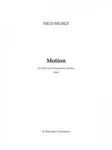 Nico Muhly: Motion (Score/Parts)