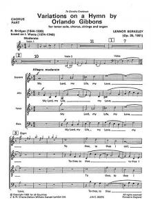 Lennox Berkeley: Variations On A Hymn By Gibbons Op.35 (Chorus Part)