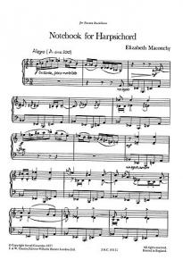 Elizabeth Maconchy Notebook For Harpsichord