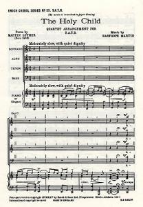Easthope Martin: The Holy Child (SATB/Piano)