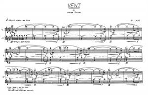 David Lang: Vent for Flute and Piano