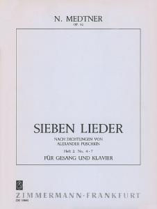 Nikolai Medtner: 7 Songs Op.52 Book 2 (4-7)