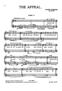 Goossens Three Songs Op. 26 String Quartet Accompaniment Pts