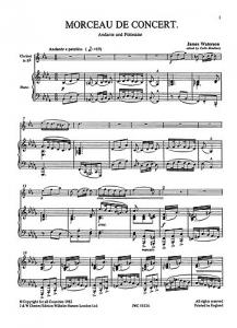 James Waterson: Morceau De Concert For Clarinet And Piano