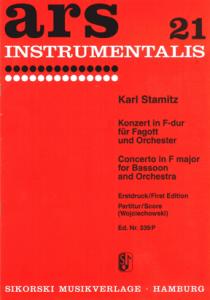 Karl Stamitz: Concerto In F Major For Bassoon And Orchestra - Score