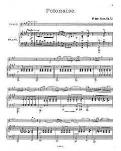 Willem Ten Have: Polonaise For Violin And Piano Op.17