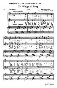 Mendelssohn On Wings Of Song Sa