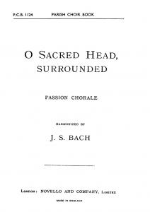 Hasler O Sacred Head Surrounded(Hymn)in Eb Satb/Org (Harm. By Bach)