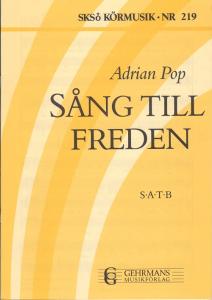 Adrian Pop: Sång till freden (SATB)