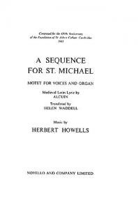 Herbert Howells: Sequence For St. Michael