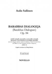 Aulis Sallinen: Barabbas Dialogeja (Barabbas Dialogues) Op.84