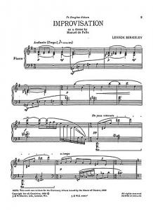 Lennox Berkeley: Improvisation On A Theme Of De Falla Op.55 No.2