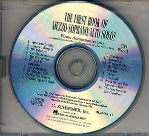 The First Book Of Mezzo-Soprano/Alto Solos (CD)