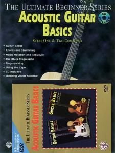 Ultimate Beginner: Acoustic Guitar Basics Steps One And Two Combined (Book and D