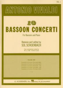 Antonio Vivaldi: 10 Bassoon Concerti For Bassoon And Piano Volume 1