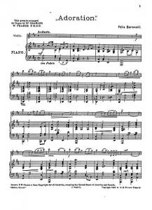 Felix Borowski: Adoration (Violin/Piano)