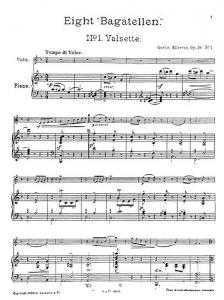 Gustav Ellerton: Valsette For Violin And Piano Op.18 No.1