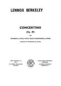 Lennox Berkeley: Concertino Op.49 (Score and Parts)
