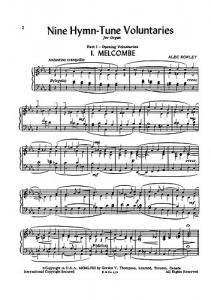 Rowley: Nine Hymn-tune Voluntaries Organ Manuals Only