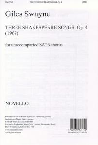 Giles Swayne: Three Shakespeare Songs Op.4 SATB