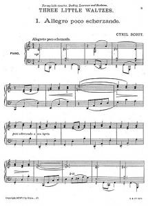 Scott: Three Little Waltzes for Piano