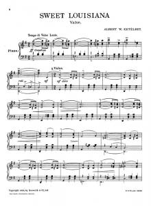 Albert Ketelbey: Sweet Louisiana (Piano)