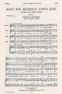 Adrian Batten: Sing We Merrily Unto God