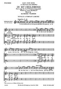 In My Childhood (SATB)
