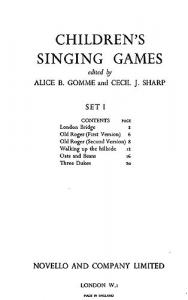 Cecil Sharp: Childrens' Singing Games Set 1