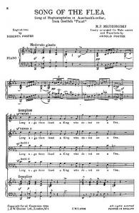 Modest Mussorgsky: Song Of The Flea (TTBB/PF)