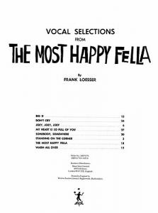 Frank Loesser: The Most Happy Fella - Vocal Selections