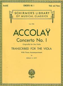 Jean Baptiste Accolay: Concerto No. 1 (Viola And Piano)