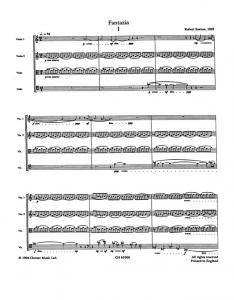 Robert Saxton: Fantazia For String Quartet (Score And Parts)