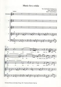 Henry Purcell: Music for a while (SATB)